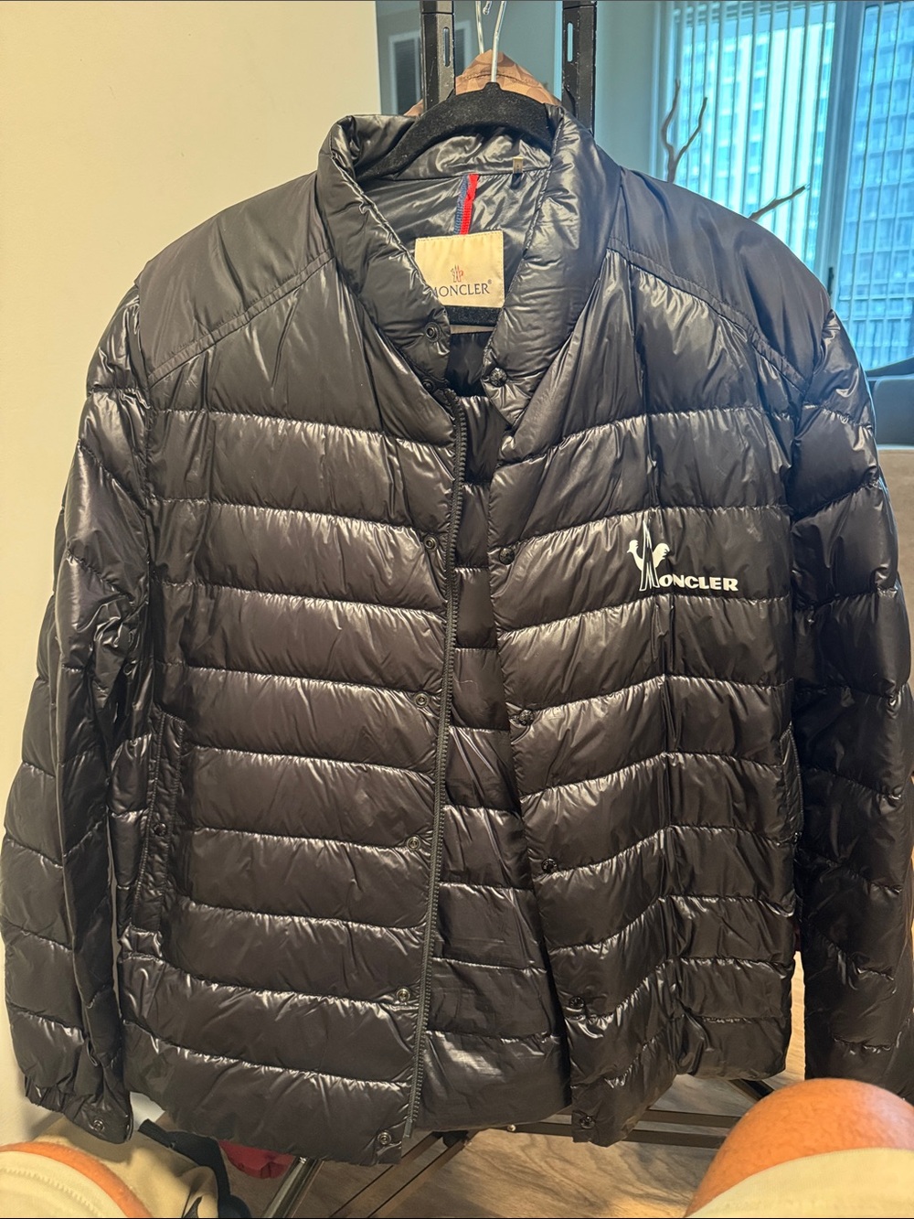 Moncler Men's Black Shiny Quilted Down Puffer Jacket